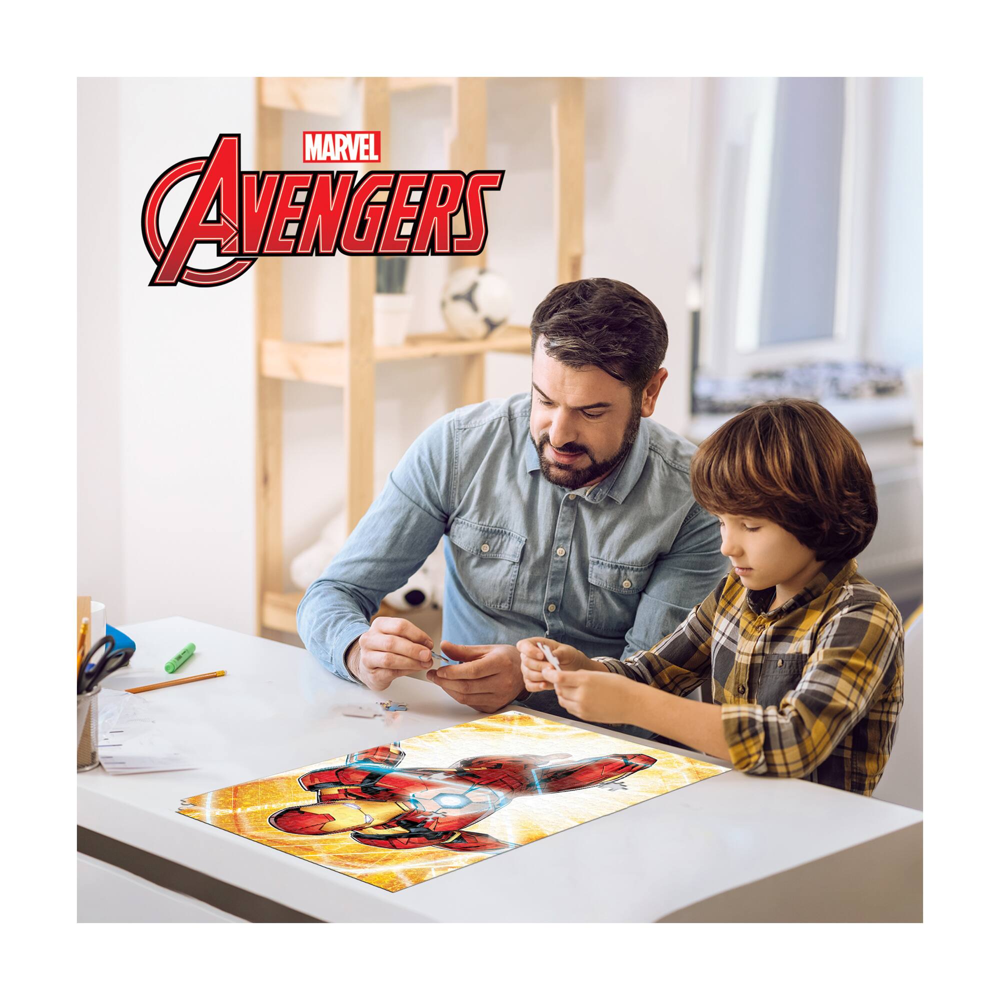 Marvel Avengers - Iron Man 3D Lenticular Jigsaw Puzzle in a Collectible Shaped Tin: 300 Pcs